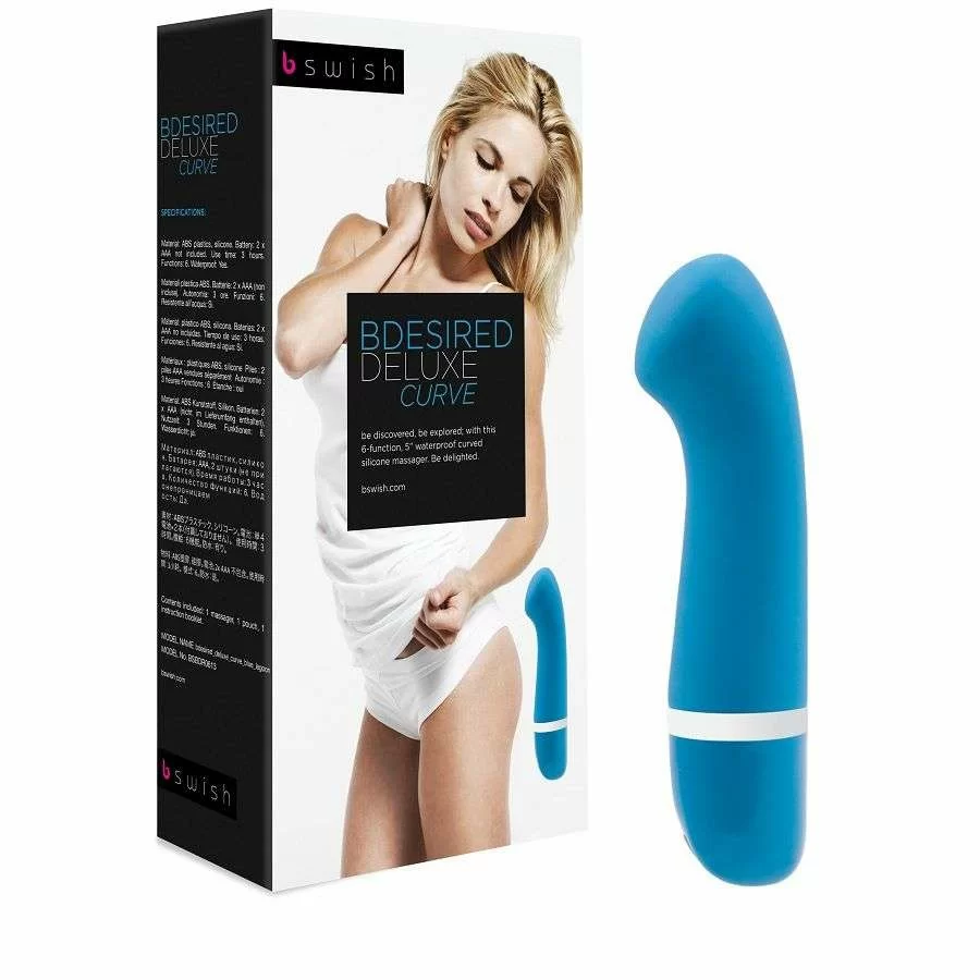 Piccolo Vibratore Punto G Bswish Bdesired Deluxe Curve Blu Lagoon